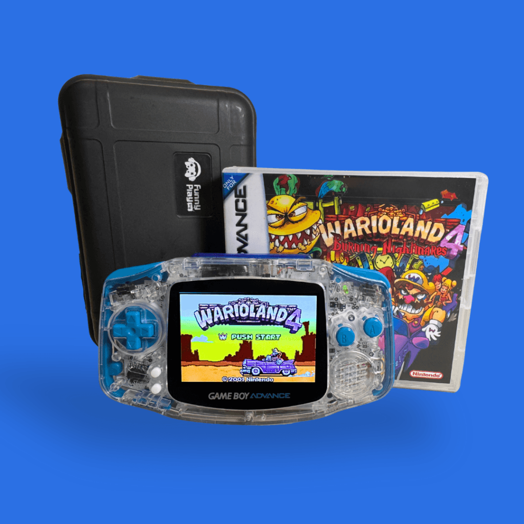Game Boy Advance med FunnyPlaying-transparent kabinet